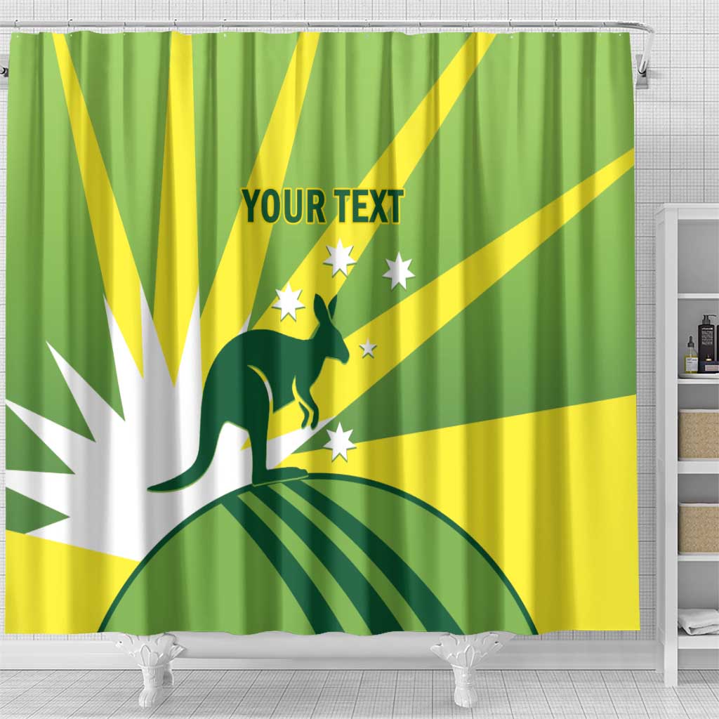 Custom Australia Cricket Shower Curtain Go Champions Aussies