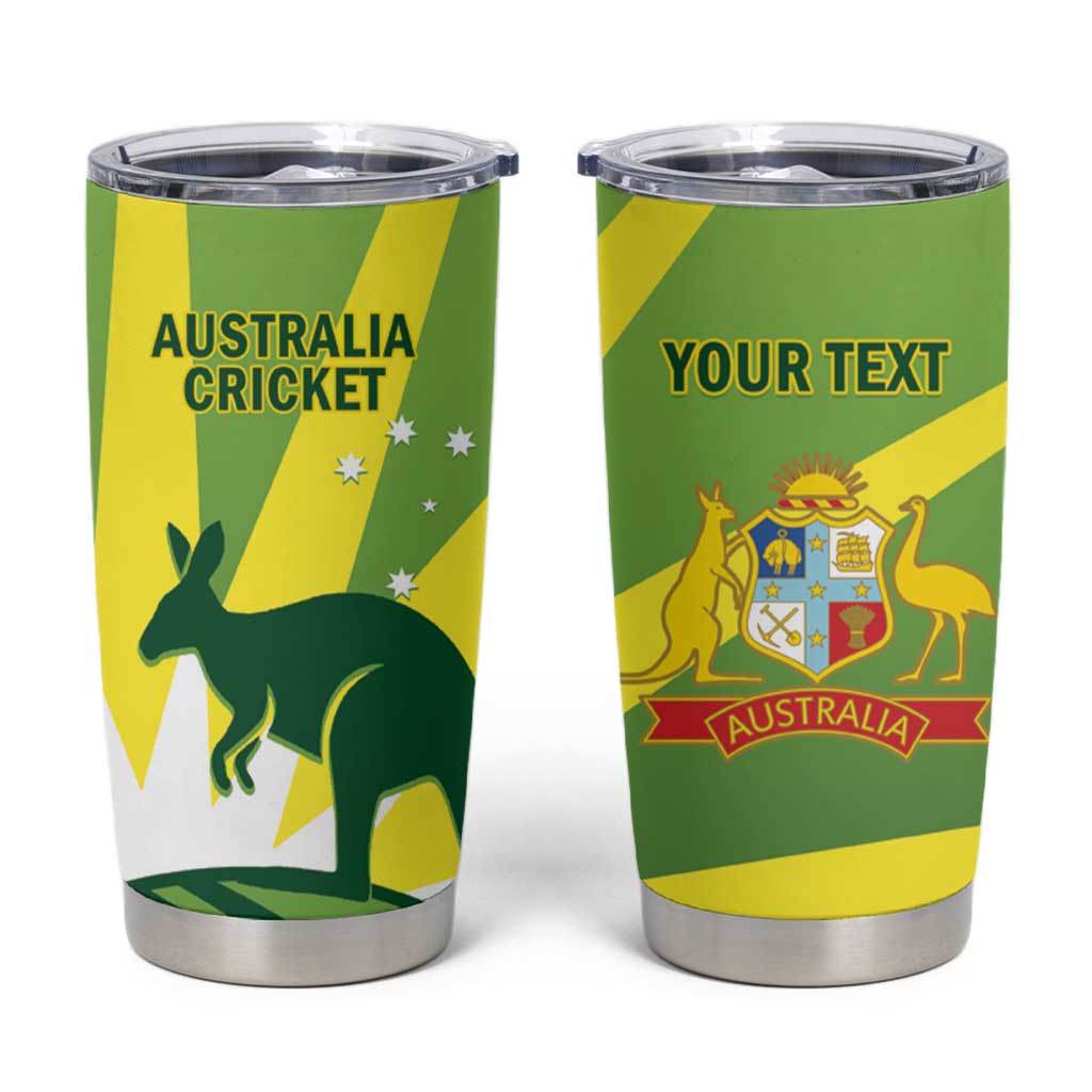 Custom Australia Cricket Tumbler Cup Go Champions Aussies