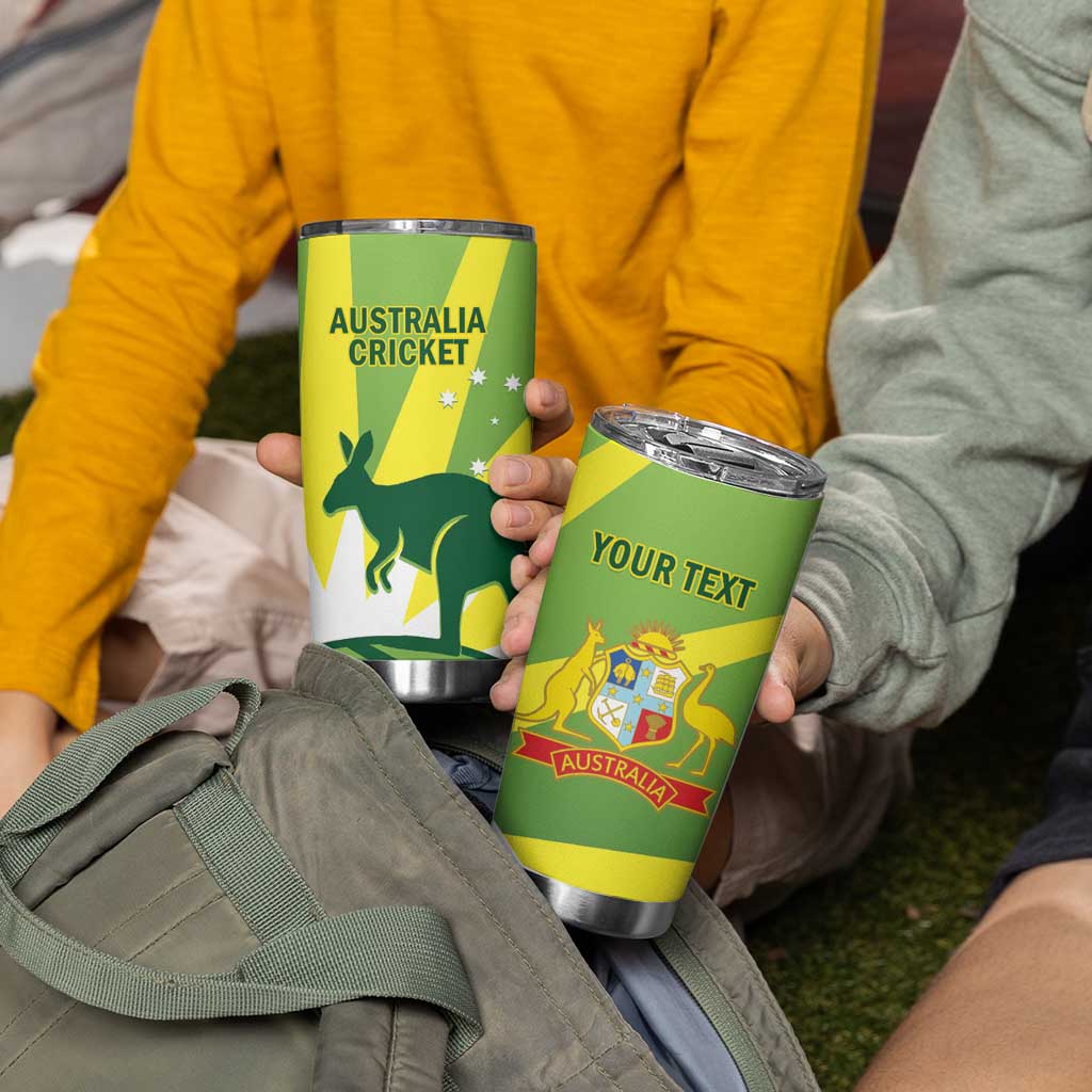 Custom Australia Cricket Tumbler Cup Go Champions Aussies
