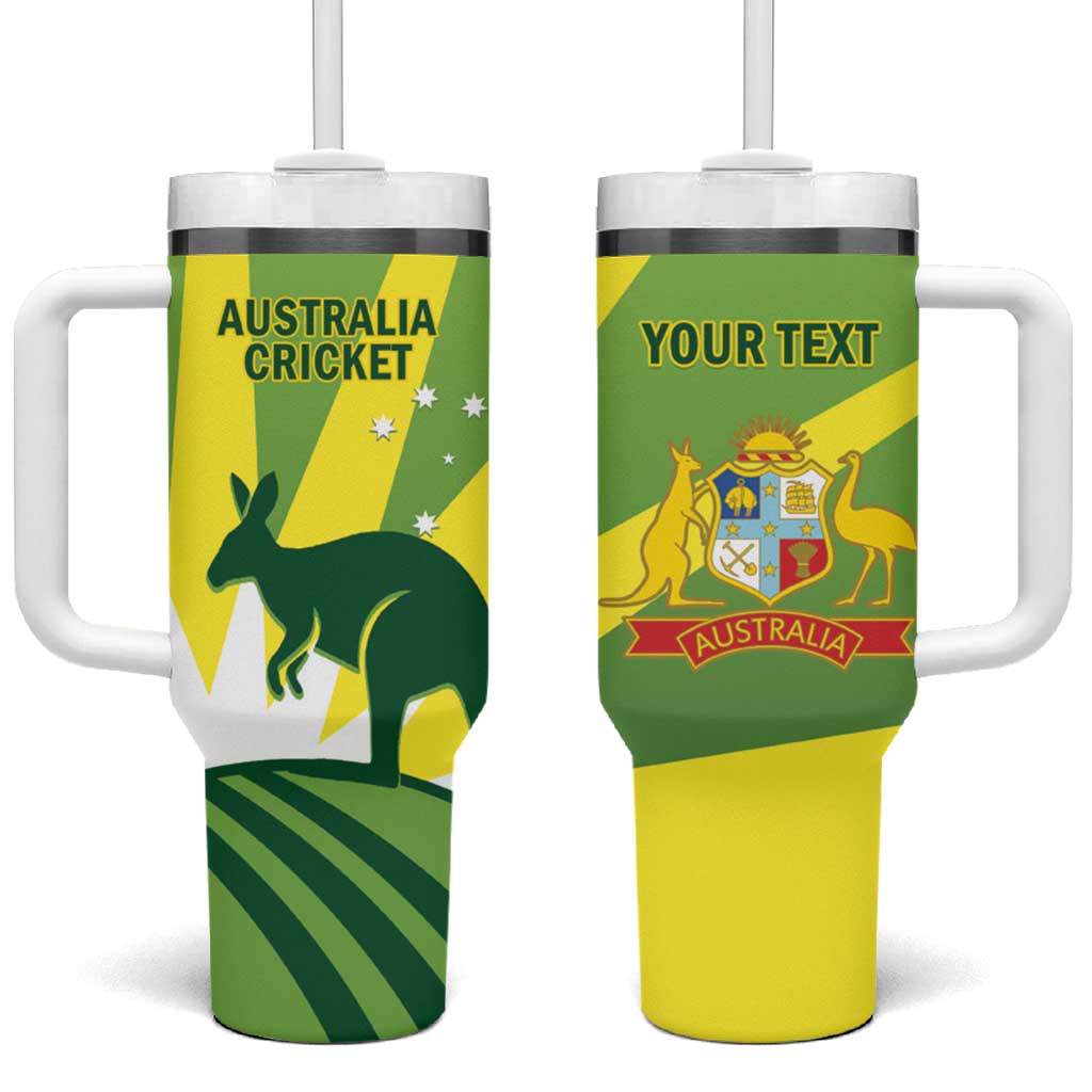 Custom Australia Cricket Tumbler With Handle Go Champions Aussies