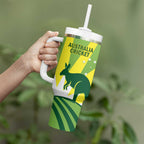 Custom Australia Cricket Tumbler With Handle Go Champions Aussies