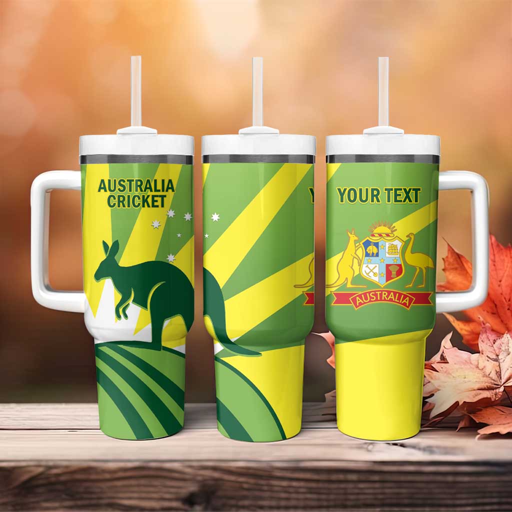 Custom Australia Cricket Tumbler With Handle Go Champions Aussies