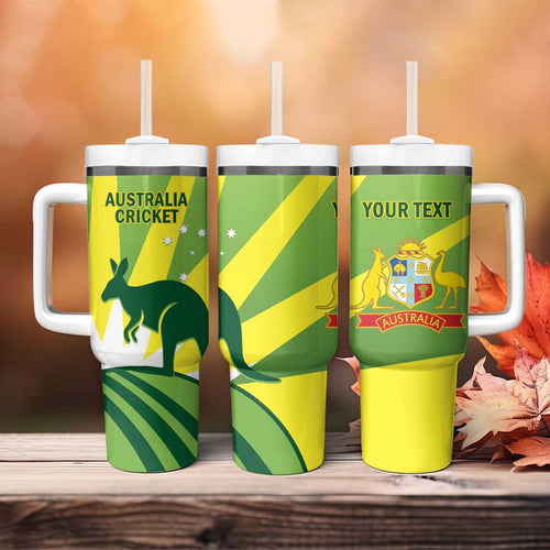 Custom Australia Cricket Tumbler With Handle Go Champions Aussies