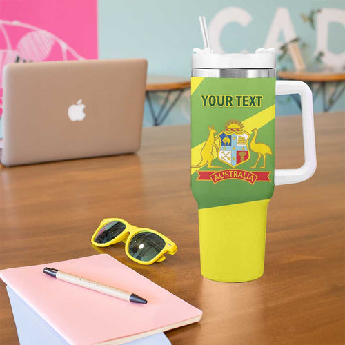 Custom Australia Cricket Tumbler With Handle Go Champions Aussies