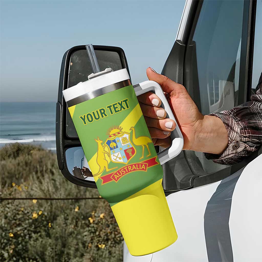 Custom Australia Cricket Tumbler With Handle Go Champions Aussies