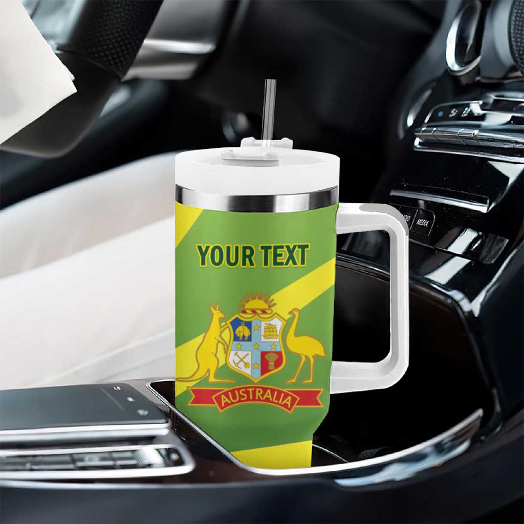 Custom Australia Cricket Tumbler With Handle Go Champions Aussies