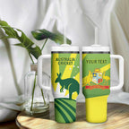 Custom Australia Cricket Tumbler With Handle Go Champions Aussies