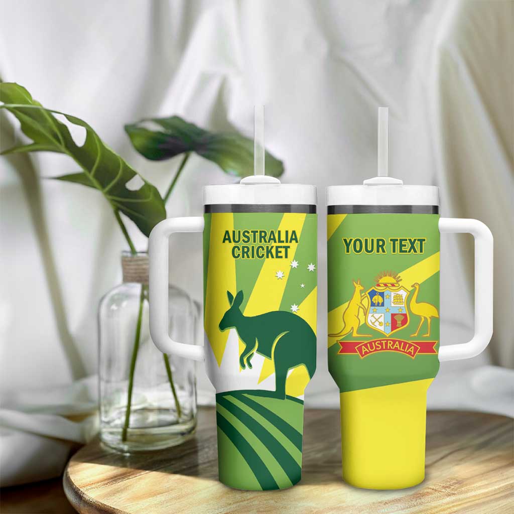 Custom Australia Cricket Tumbler With Handle Go Champions Aussies
