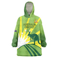 Custom Australia Cricket Wearable Blanket Hoodie Go Champions Aussies