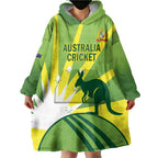 Custom Australia Cricket Wearable Blanket Hoodie Go Champions Aussies