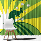 Custom Australia Cricket Window Curtain Go Champions Aussies