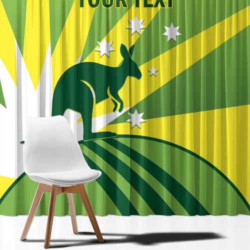 Custom Australia Cricket Window Curtain Go Champions Aussies