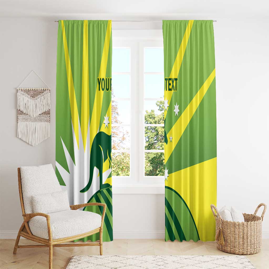 Custom Australia Cricket Window Curtain Go Champions Aussies