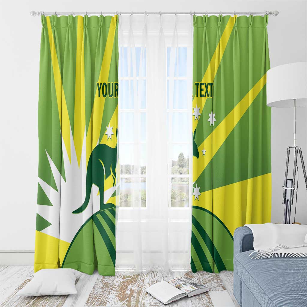 Custom Australia Cricket Window Curtain Go Champions Aussies