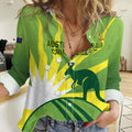 Custom Australia Cricket Women Casual Shirt Go Champions Aussies