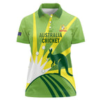 Custom Australia Cricket Women Polo Shirt Go Champions Aussies