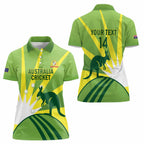 Custom Australia Cricket Women Polo Shirt Go Champions Aussies