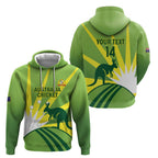 Custom Australia Cricket Zip Hoodie Go Champions Aussies