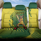 Custom Australia Cricket Back Car Seat Cover Aussie Baggy Greens - Kangaroo Mascot Style