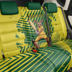 Custom Australia Cricket Back Car Seat Cover Aussie Baggy Greens - Kangaroo Mascot Style