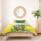Custom Australia Cricket Bedding Set Aussie Baggy Greens - Kangaroo Mascot Style