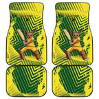 Custom Australia Cricket Car Mats Aussie Baggy Greens - Kangaroo Mascot Style