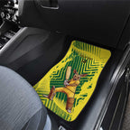 Custom Australia Cricket Car Mats Aussie Baggy Greens - Kangaroo Mascot Style