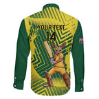 Custom Australia Cricket Family Matching Summer Maxi Dress and Hawaiian Shirt Aussie Baggy Greens - Kangaroo Mascot Style