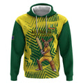 Custom Australia Cricket Hoodie Aussie Baggy Greens - Kangaroo Mascot Style