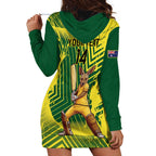 Custom Australia Cricket Hoodie Dress Aussie Baggy Greens - Kangaroo Mascot Style