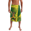 Custom Australia Cricket Lavalava Aussie Baggy Greens - Kangaroo Mascot Style