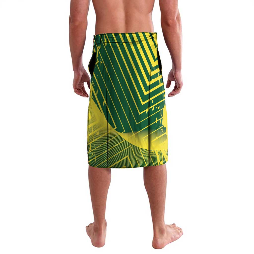 Custom Australia Cricket Lavalava Aussie Baggy Greens - Kangaroo Mascot Style