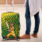Custom Australia Cricket Luggage Cover Aussie Baggy Greens - Kangaroo Mascot Style