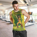 Custom Australia Cricket Men Tank Top Aussie Baggy Greens - Kangaroo Mascot Style