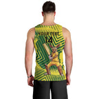 Custom Australia Cricket Men Tank Top Aussie Baggy Greens - Kangaroo Mascot Style