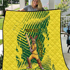 Custom Australia Cricket Quilt Aussie Baggy Greens - Kangaroo Mascot Style