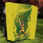 Custom Australia Cricket Quilt Aussie Baggy Greens - Kangaroo Mascot Style