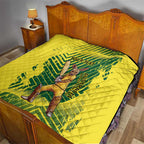 Custom Australia Cricket Quilt Aussie Baggy Greens - Kangaroo Mascot Style