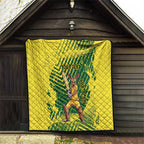 Custom Australia Cricket Quilt Aussie Baggy Greens - Kangaroo Mascot Style
