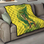 Custom Australia Cricket Quilt Aussie Baggy Greens - Kangaroo Mascot Style