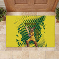 Custom Australia Cricket Rubber Doormat Aussie Baggy Greens - Kangaroo Mascot Style