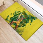 Custom Australia Cricket Rubber Doormat Aussie Baggy Greens - Kangaroo Mascot Style