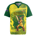 Custom Australia Cricket Rugby Jersey Aussie Baggy Greens - Kangaroo Mascot Style