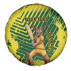 Custom Australia Cricket Spare Tire Cover Aussie Baggy Greens - Kangaroo Mascot Style