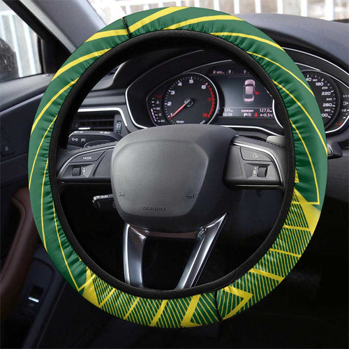 Australia Cricket Steering Wheel Cover Aussie Baggy Greens - Kangaroo Mascot Style