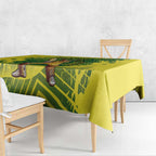 Custom Australia Cricket Tablecloth Aussie Baggy Greens - Kangaroo Mascot Style
