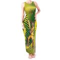 Custom Australia Cricket Tank Maxi Dress Aussie Baggy Greens - Kangaroo Mascot Style