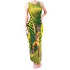 Custom Australia Cricket Tank Maxi Dress Aussie Baggy Greens - Kangaroo Mascot Style