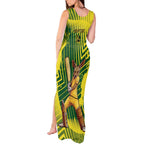 Custom Australia Cricket Tank Maxi Dress Aussie Baggy Greens - Kangaroo Mascot Style