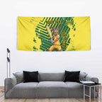 Custom Australia Cricket Tapestry Aussie Baggy Greens - Kangaroo Mascot Style